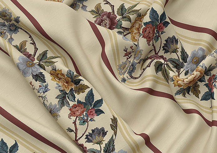 Jennys Stripe, Merlot - Twist&Fit Roman Blind - Image 4